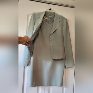 Talbots Women's Blazer and Dress Set - Light Blue